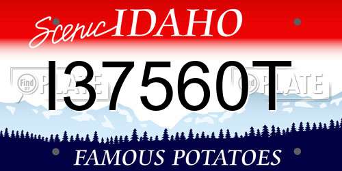 I37560T Idaho License Plate