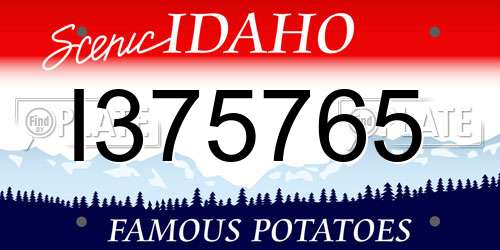 I375765 Idaho License Plate