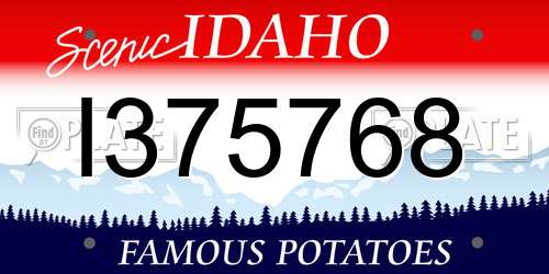 I375768 Idaho License Plate