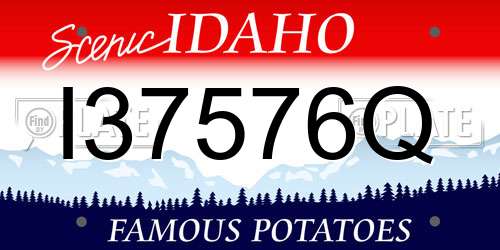 I37576Q Idaho License Plate