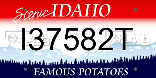 I37582T Idaho License Plate