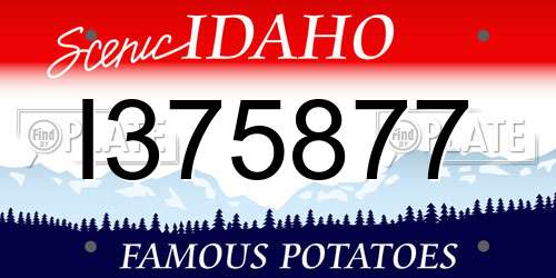 I375877 Idaho License Plate