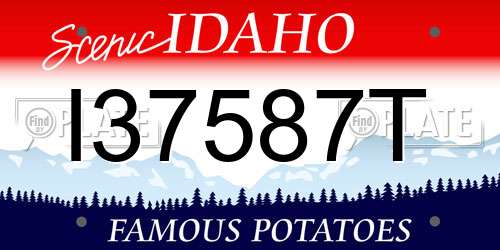 I37587T Idaho License Plate