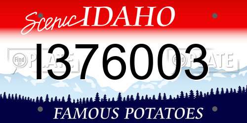 I376003 Idaho License Plate