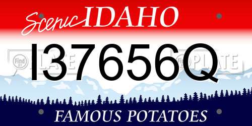 I37656Q Idaho License Plate