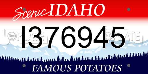 I376945 Idaho License Plate