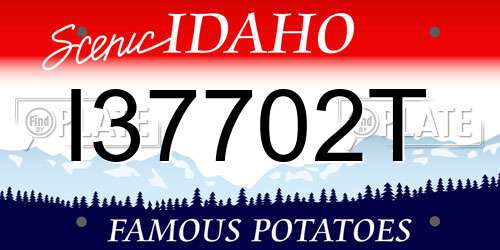 I37702T Idaho License Plate