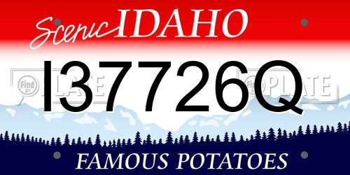 I37726Q Idaho License Plate