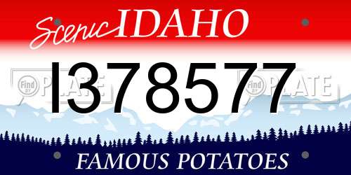 I378577 Idaho License Plate
