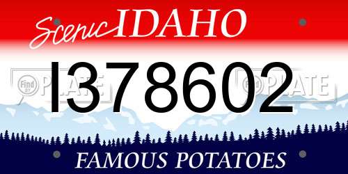 I378602 Idaho License Plate