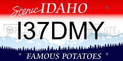 I37DMY Idaho License Plate