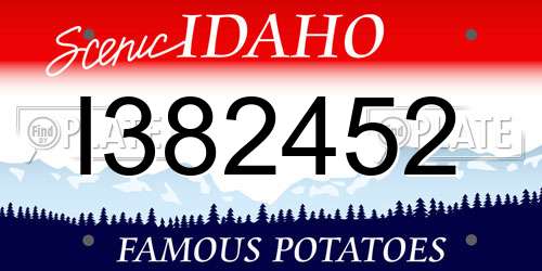 I382452 Idaho License Plate