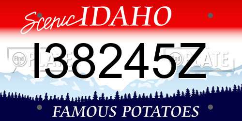 I38245Z Idaho License Plate