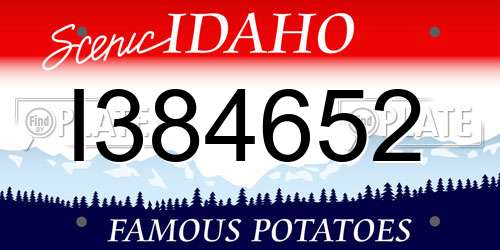 I384652 Idaho License Plate
