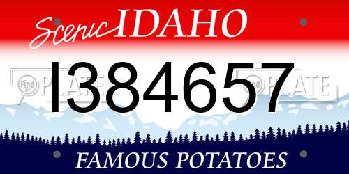 I384657 Idaho License Plate