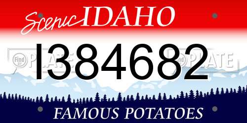 I384682 Idaho License Plate