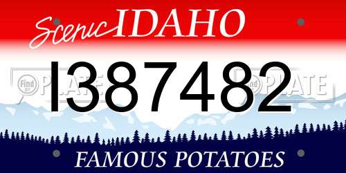 I387482 Idaho License Plate