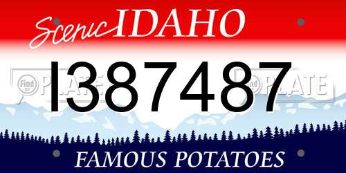 I387487 Idaho License Plate
