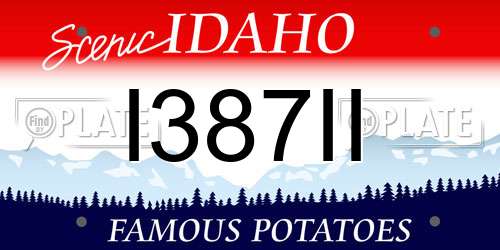 I387II Idaho License Plate