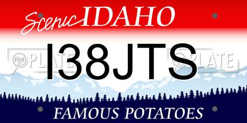 I38JTS Idaho License Plate