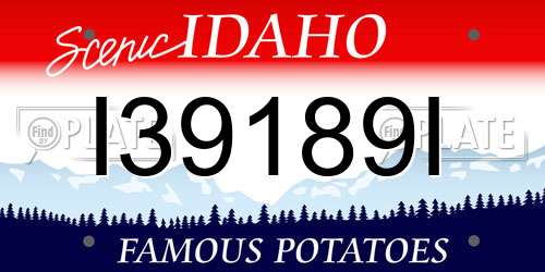 I39189I Idaho License Plate
