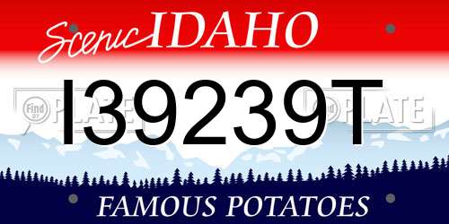 I39239T Idaho License Plate