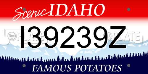 I39239Z Idaho License Plate
