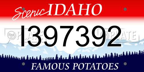 I397392 Idaho License Plate