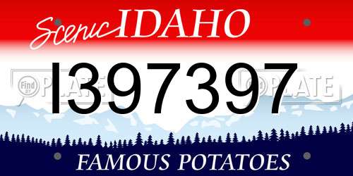 I397397 Idaho License Plate