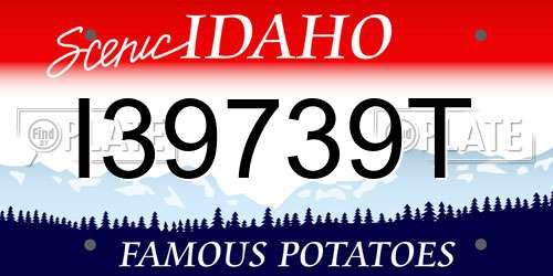 I39739T Idaho License Plate