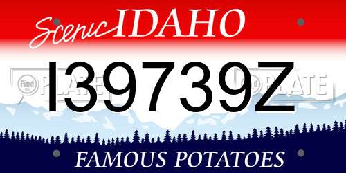 I39739Z Idaho License Plate