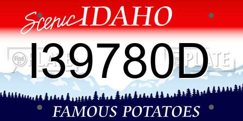 I39780D Idaho License Plate