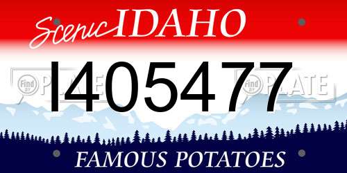 I405477 Idaho License Plate