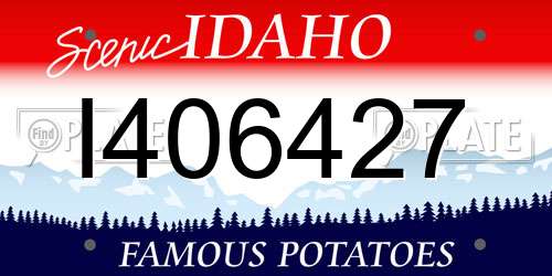 I406427 Idaho License Plate