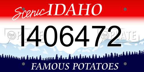 I406472 Idaho License Plate