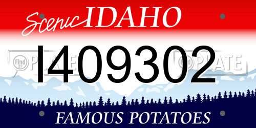 I409302 Idaho License Plate