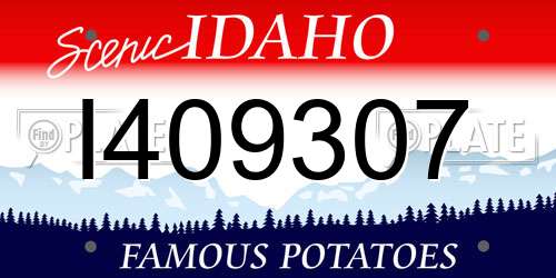 I409307 Idaho License Plate