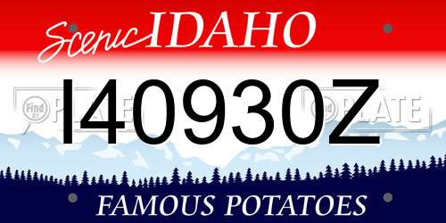 I40930Z Idaho License Plate
