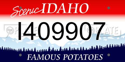 I409907 Idaho License Plate