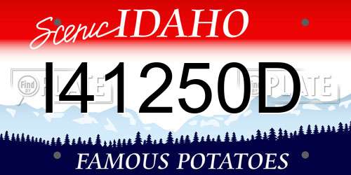 I41250D Idaho License Plate