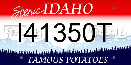 I41350T Idaho License Plate