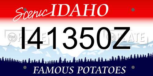 I41350Z Idaho License Plate