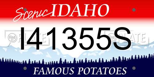 I41355S Idaho License Plate