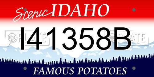 I41358B Idaho License Plate