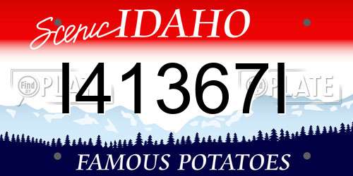 I41367I Idaho License Plate