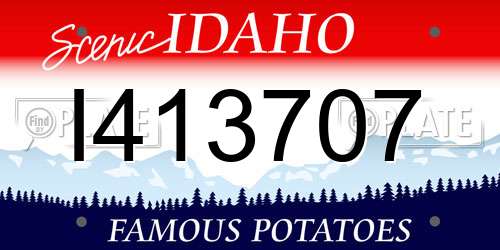 I413707 Idaho License Plate
