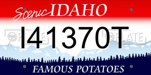 I41370T Idaho License Plate