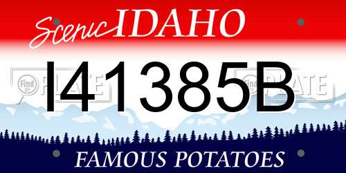 I41385B Idaho License Plate