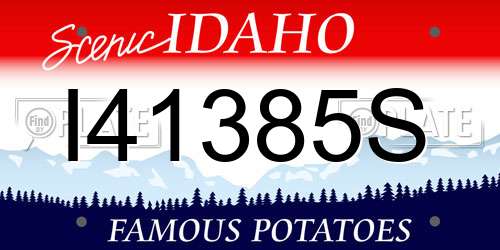 I41385S Idaho License Plate