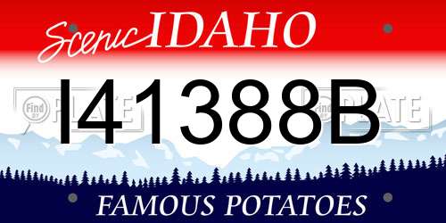 I41388B Idaho License Plate